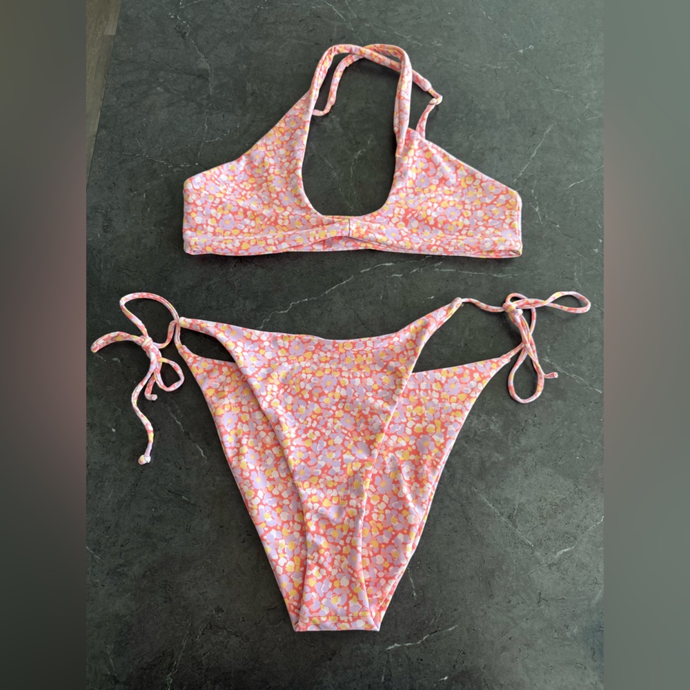 Kulani Kinis Pink and Yellow Floral Bikini